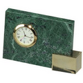 Green Marble Desk Clock